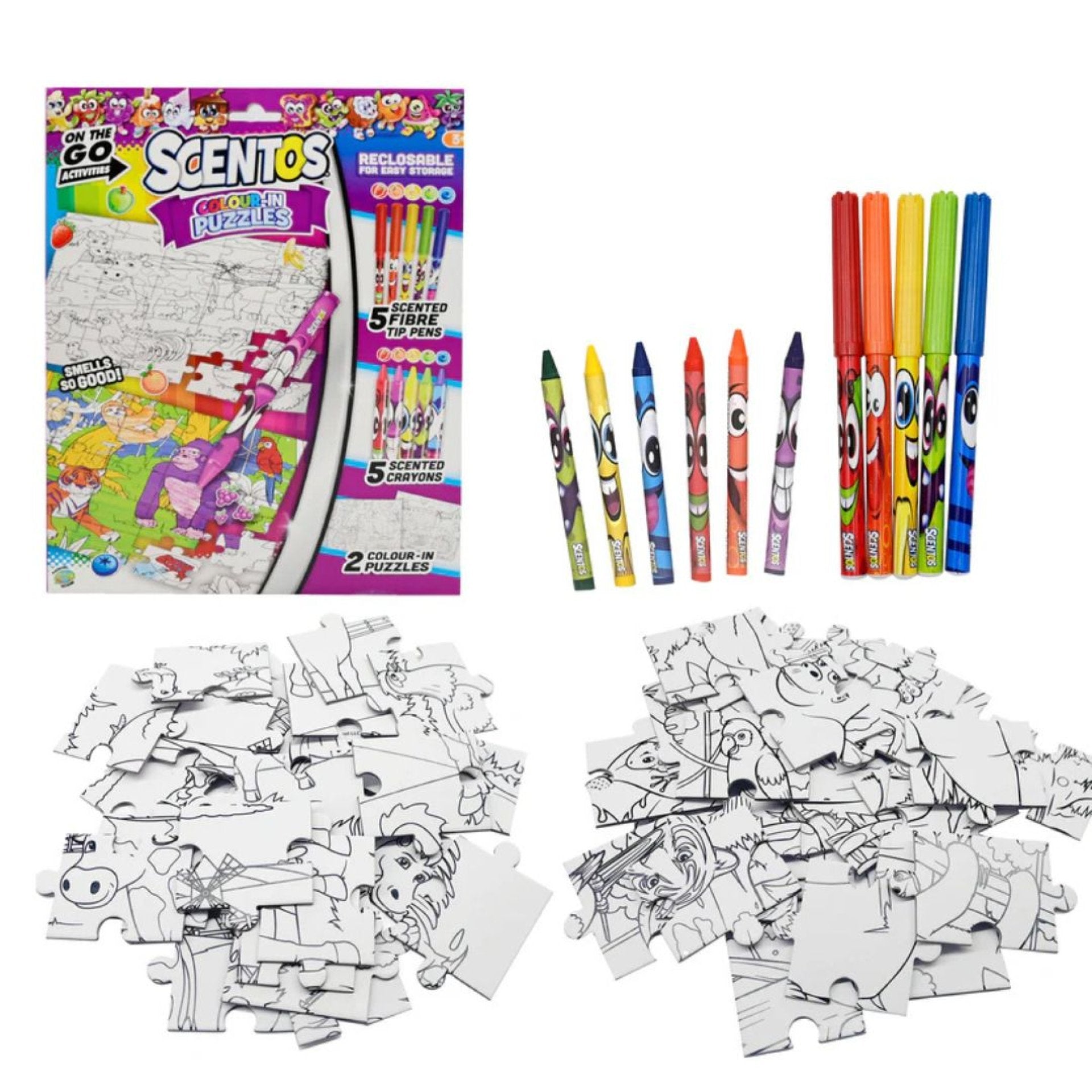 Scentos On The Go Colour In Puzzles
