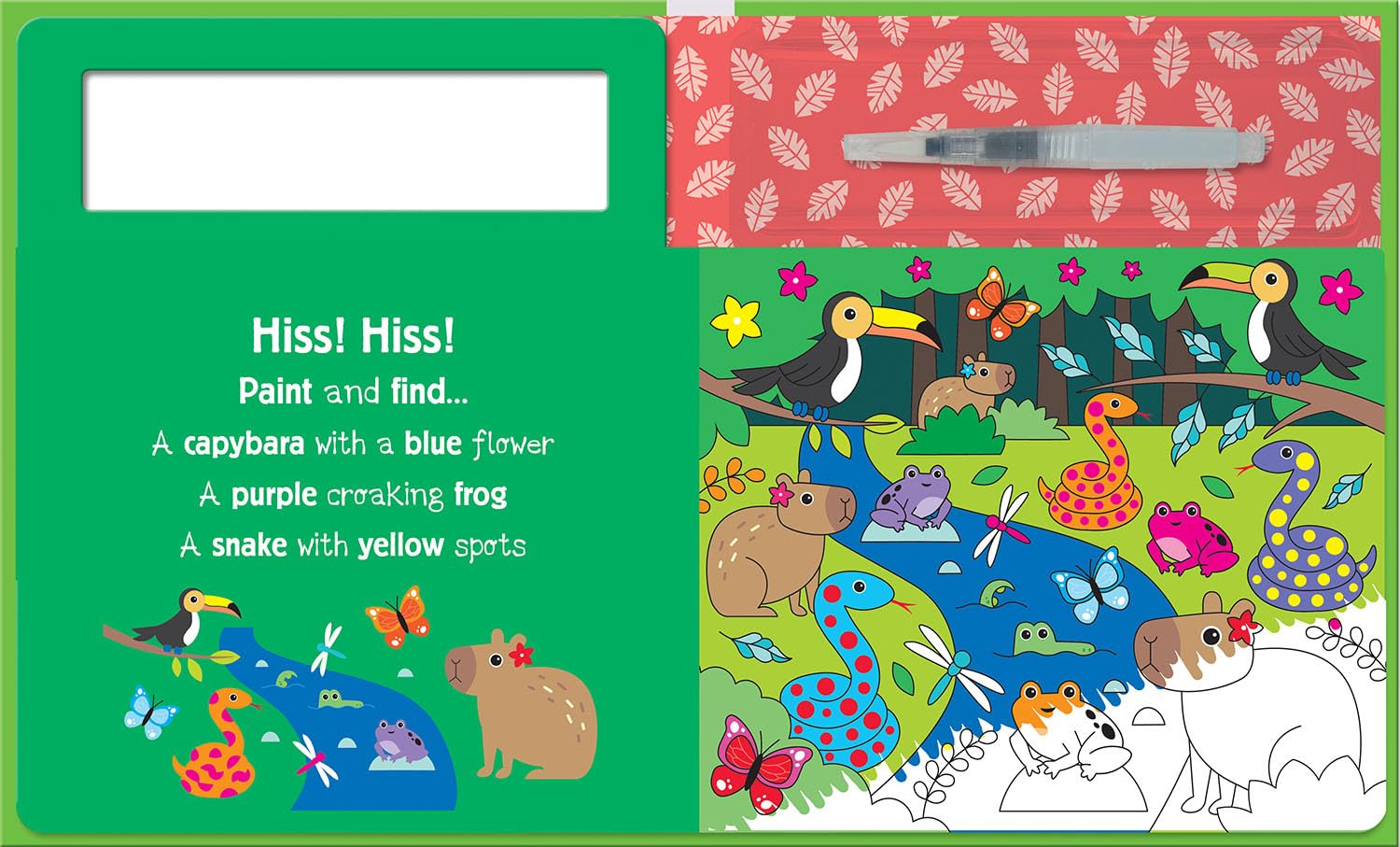 Search and Find Jungle Animals (Water Painting Search and Find): A reusable water painting activity book