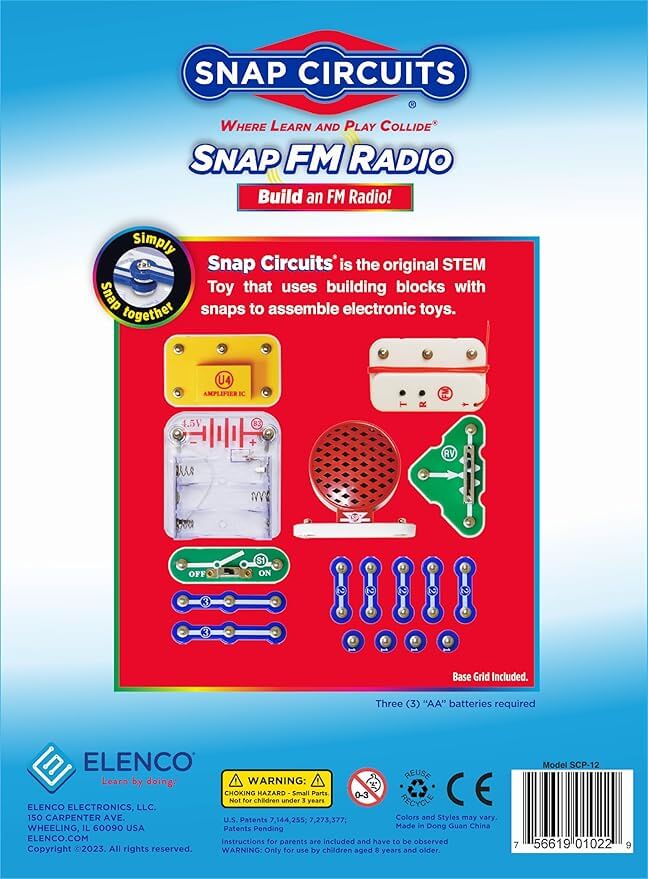 Build Your Own FM Radio Snap Circuits STEM Toy Cogs Toys and Games