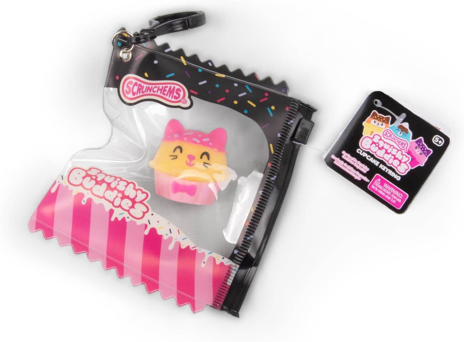 Scrunchems Squishy Buddies Cupcake Keyring – Cute Sensory Toy