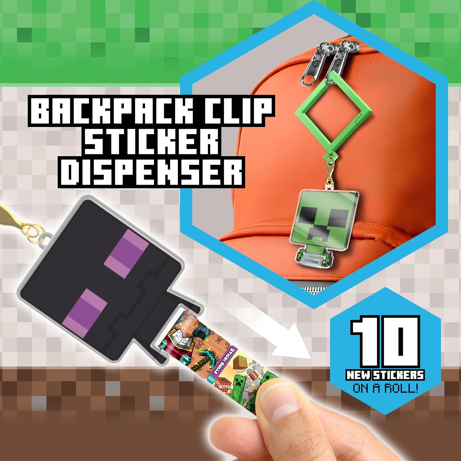 Sticki Rolls Minecraft Backpack Clip