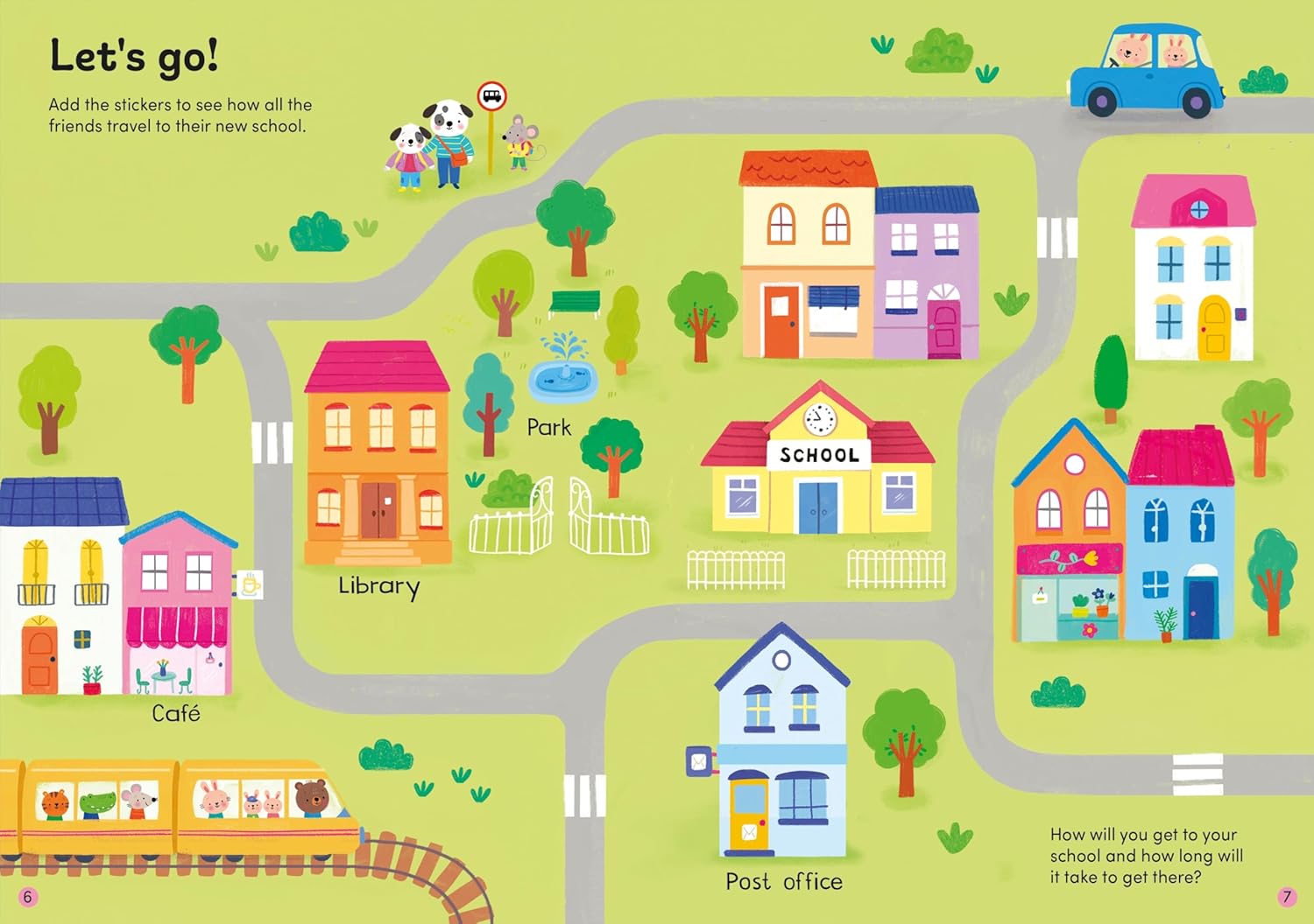 Usborne Little Friends First Day at School Sticker Book
