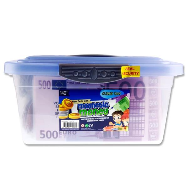 Clever Kidz Tub 140 Magnetic Pp Euro Money Teaching Set Asst