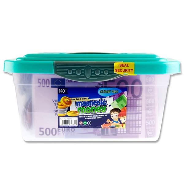 Clever Kidz Tub 140 Magnetic Pp Euro Money Teaching Set Asst