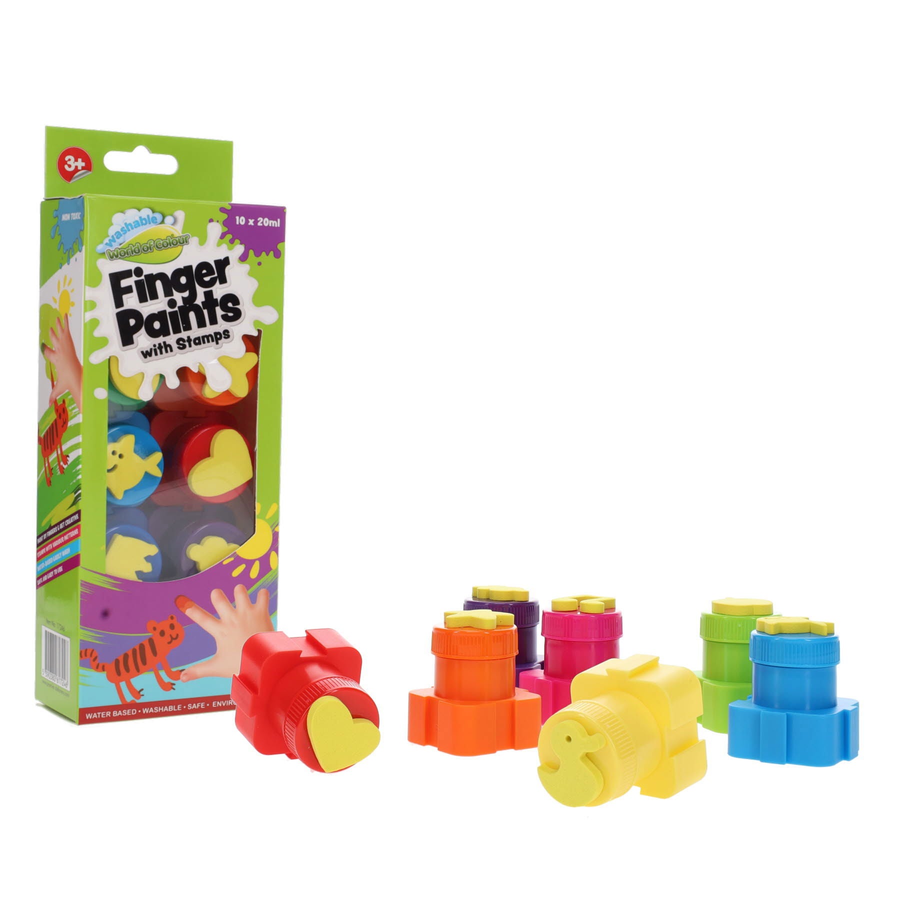 Finger Paints with Stamps