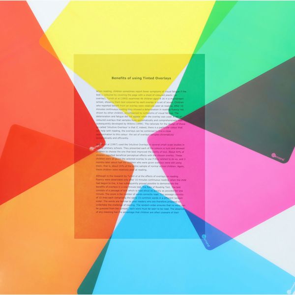 Tinted Overlays A4  - Pack of 6
