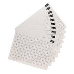 Dry Wipe Boards - 2cm Grid, 228x305mm - Pack of 10