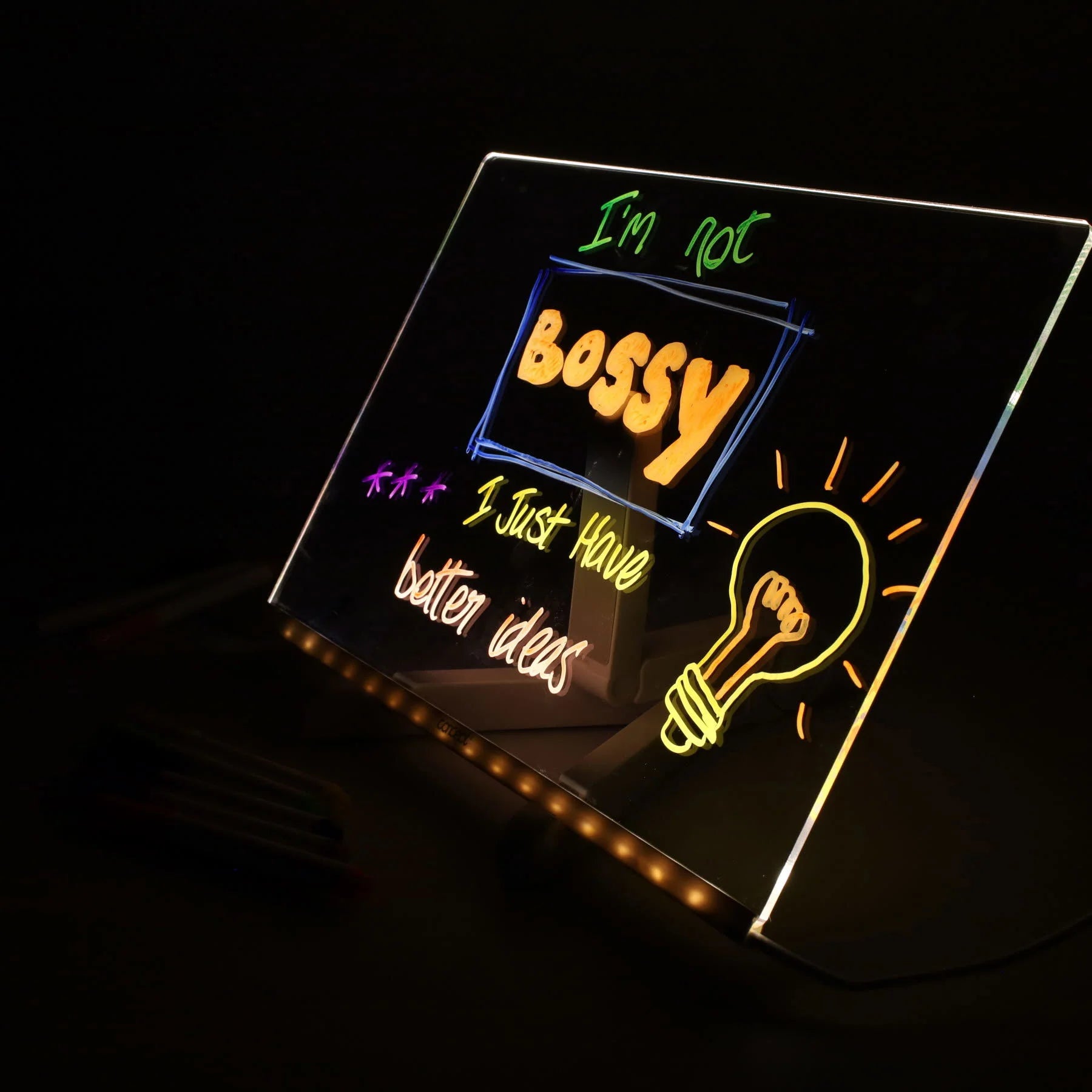 Concept Acrylic LED Notice Board 200mmx300m