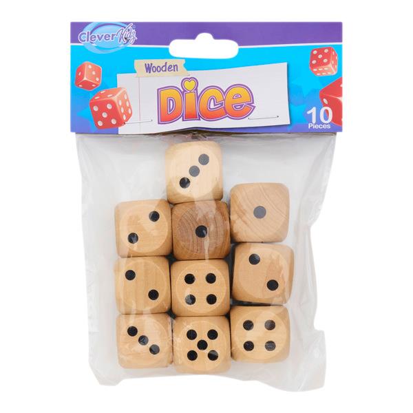 Clever Kidz Pkt10 25Mm Wooden Dice Dots