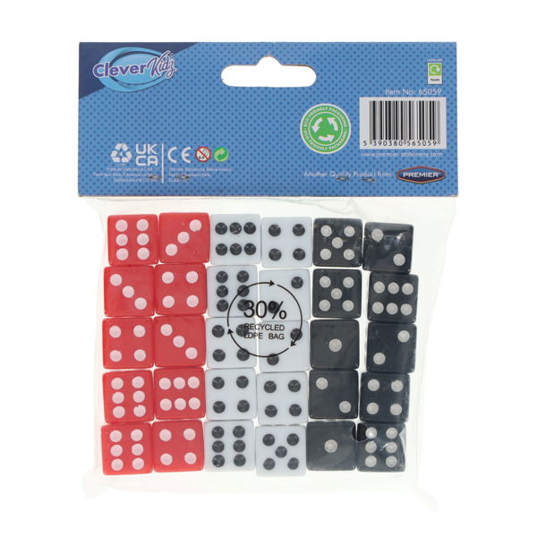 Dice 16mm - Dots (Pack of 30)