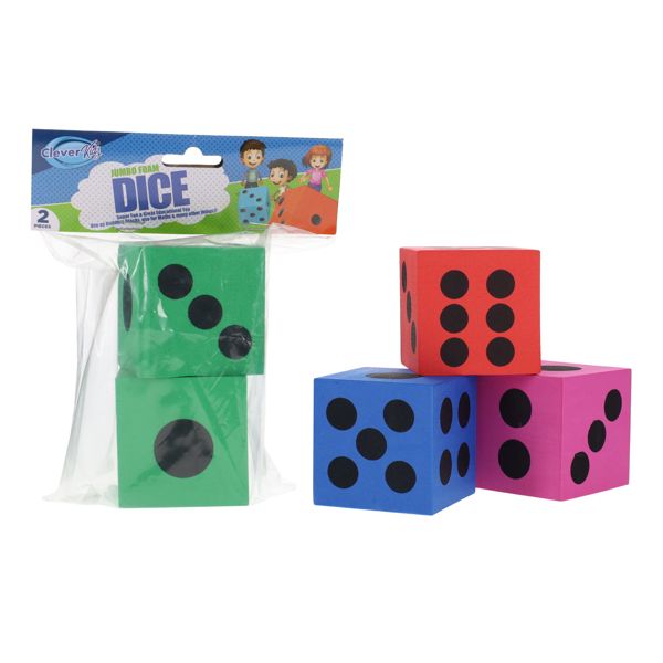 Clever Kidz Pkt2 Learn And Play Giant Dice