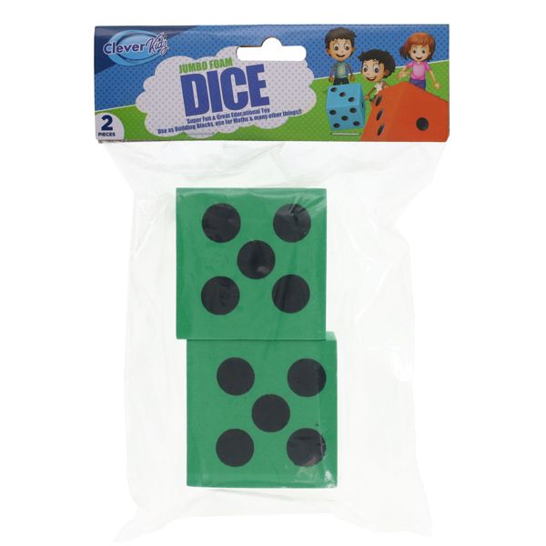 Clever Kidz Pkt2 Learn And Play Giant Dice