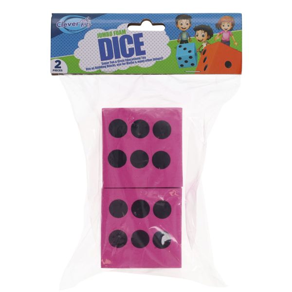 Clever Kidz Pkt2 Learn And Play Giant Dice