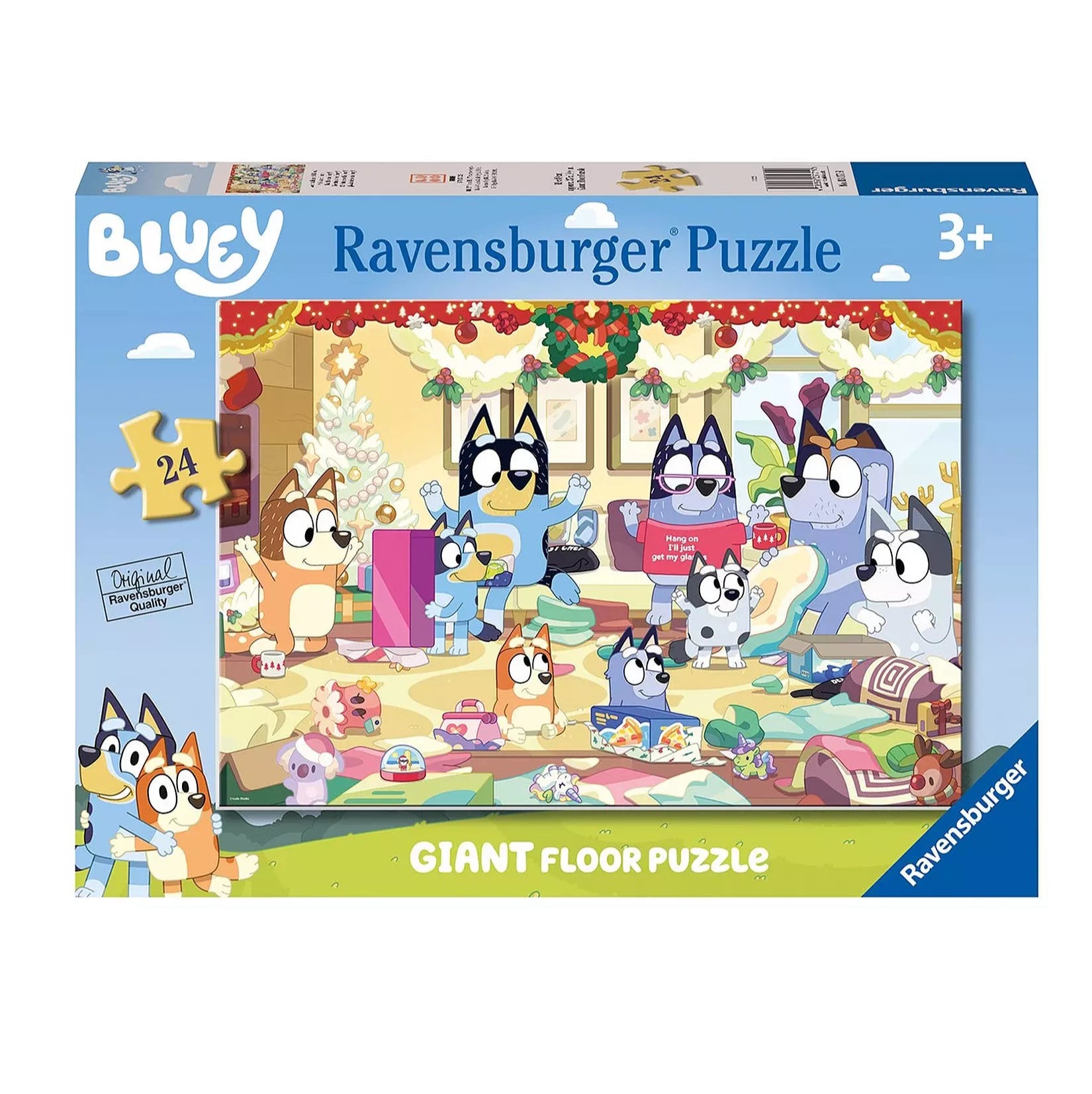 Ravensburger Christmas Bluey Giant Floor Puzzle 24pc