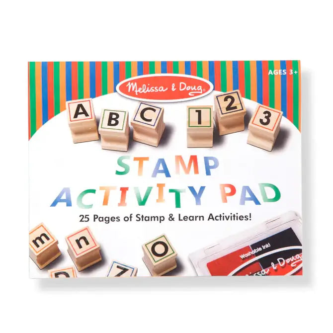 Melissa & Doug Deluxe Wooden Stamp Set ABC 123