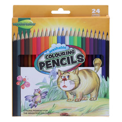 World Of Colour Washable Colouring Pencils - 24 Vibrant Colours