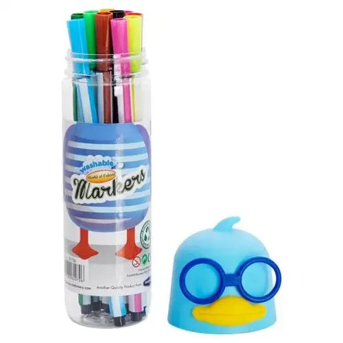 World of Colour Tub 12 Washable Felt Tip Markers – Duck Top