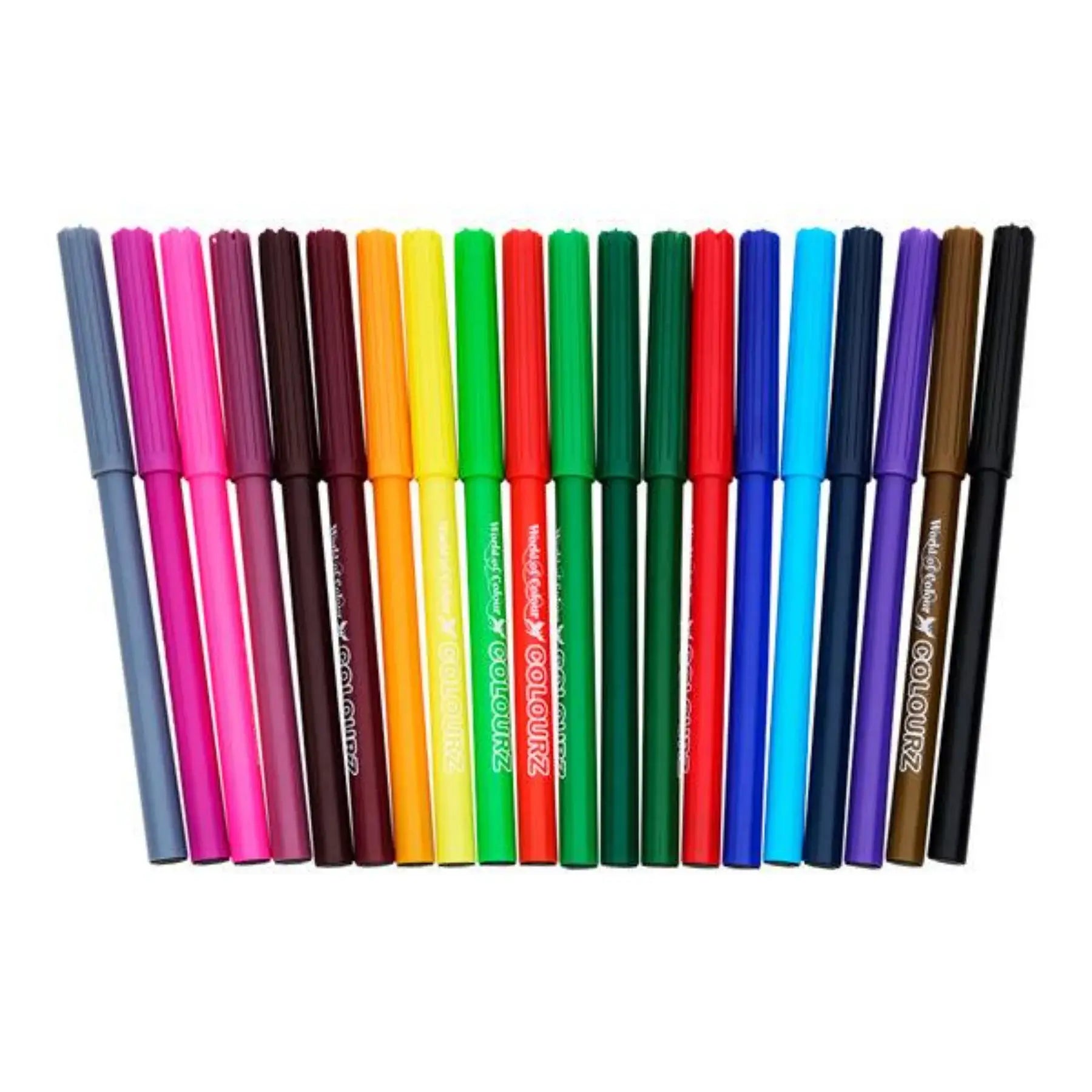 World of Wonder Washable Felt Tip Markers – 20 Vibrant Colours