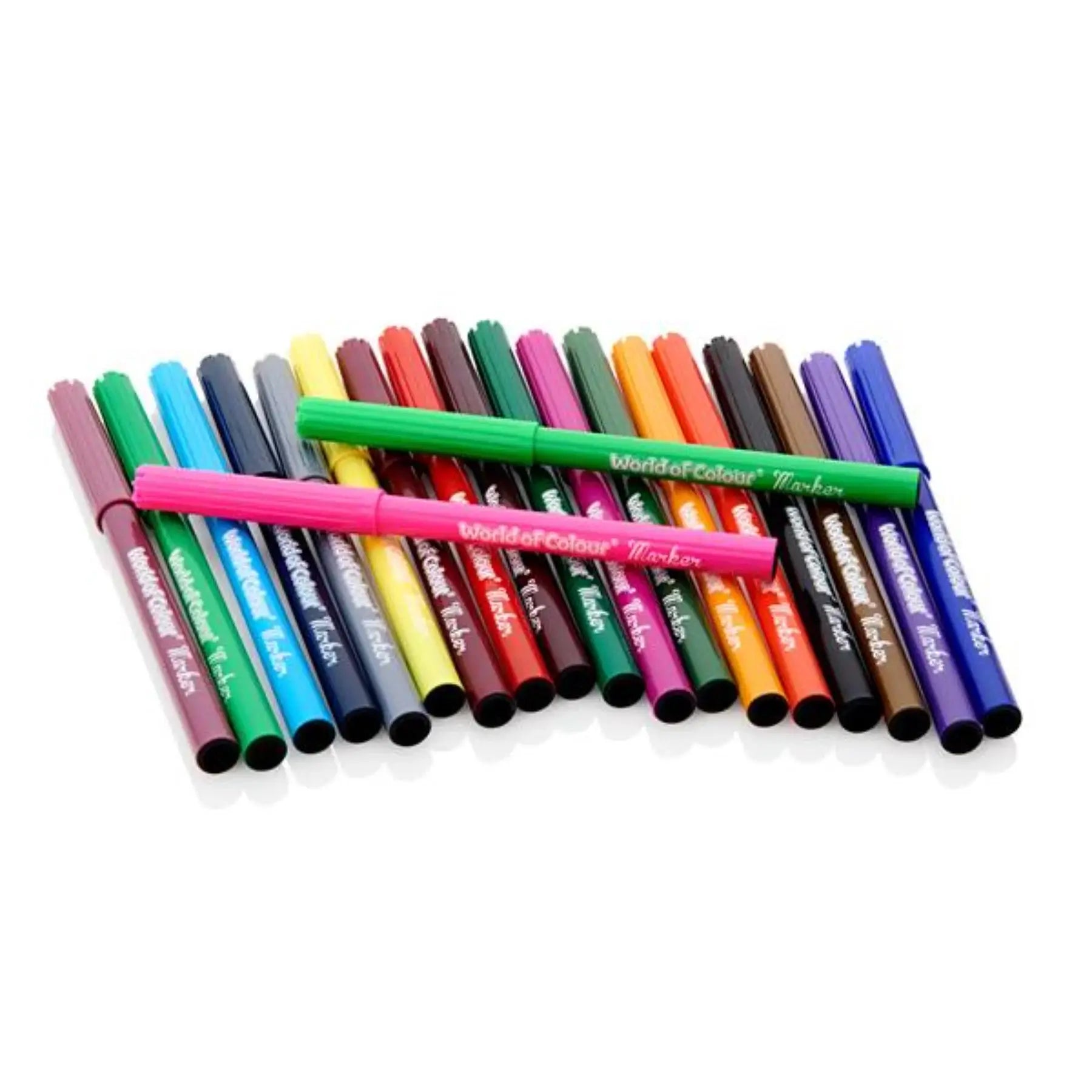 World of Wonder Washable Felt Tip Markers – 20 Vibrant Colours