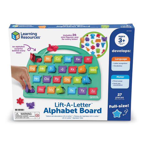 Learning Resources Lift-A-Letter Alphabet Board packaging on a white background