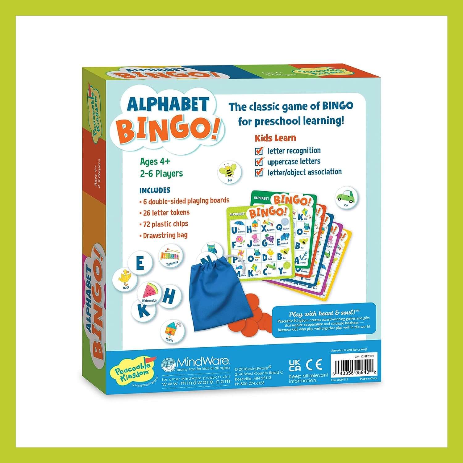 Peaceable Kingdom Alphabet Bingo!