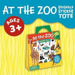 At the Zoo Sticker Fun Reusable Stick Tote
