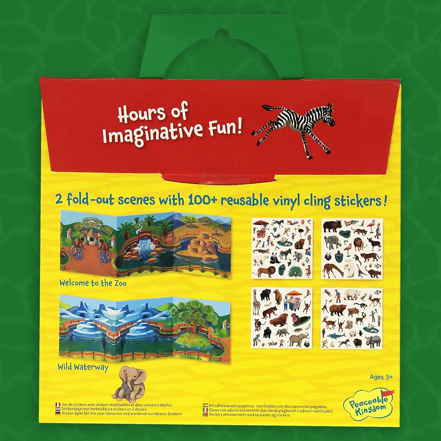 At the Zoo Sticker Fun Reusable Stick Tote