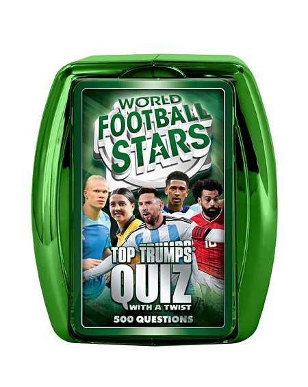 World Football Stars Green Top Trumps Quiz Card Game