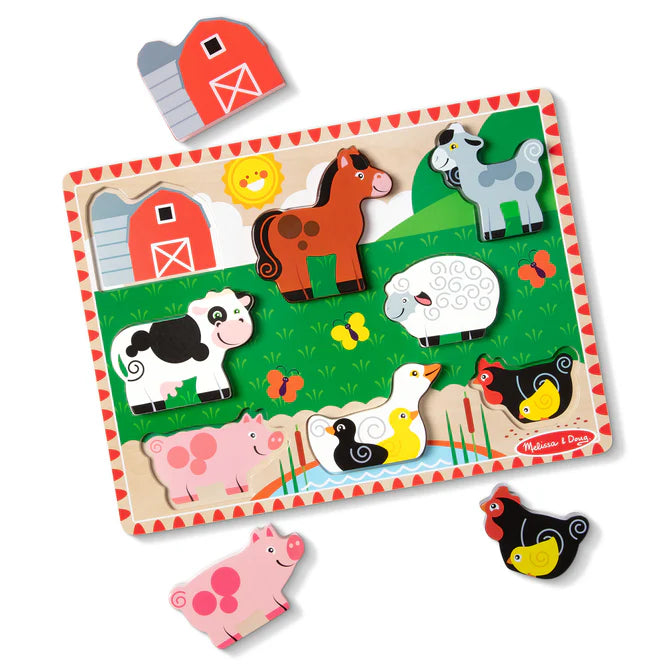 Farm Animals Chunky Puzzle - 8 Pieces