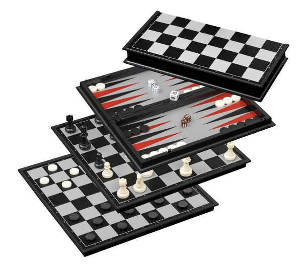 Chess Backgammon Checkers Set