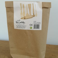 Set of 7 Wooden Kitchen Utensils