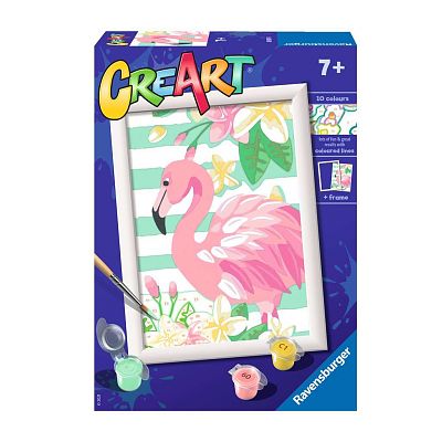 CreArt Paint by Numbers - Think Pink Flamingo- Ravensburguer