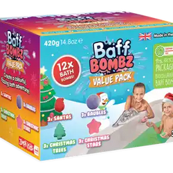 Baff Bombz Christmas Value Pack 12 Pack Bath Bomb