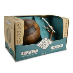 True Genius Brainteaser Wooden And Metal Puzzle Set