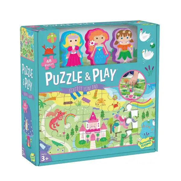 Peaceable Kingdom Puzzle and Play: Fantasy Funland
