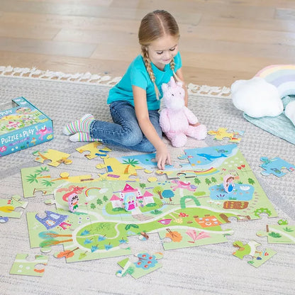 Peaceable Kingdom Puzzle and Play: Fantasy Funland