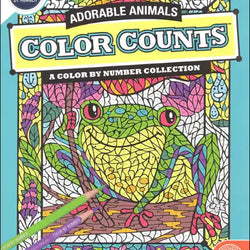 Colour by Number Adorable Animals Colour Counts