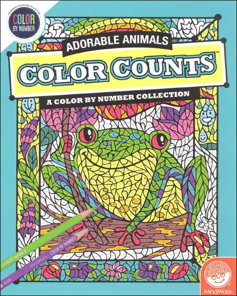 Colour by Number Adorable Animals Colour Counts