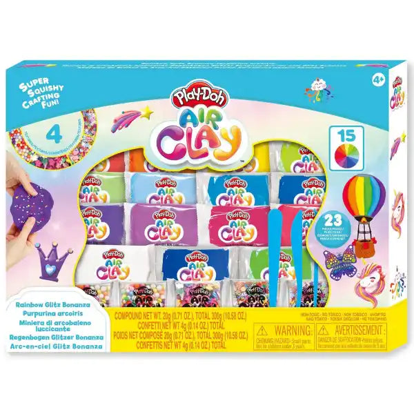 Play-Doh Air Clay Rainbow Glitz Bonanza
