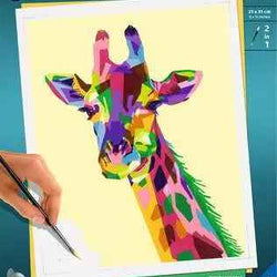CreArt Funky Giraffe - Paint by numbers for adults