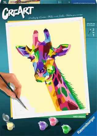 CreArt Funky Giraffe - Paint by numbers for adults