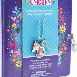 Unicorn Lock and Key Diary