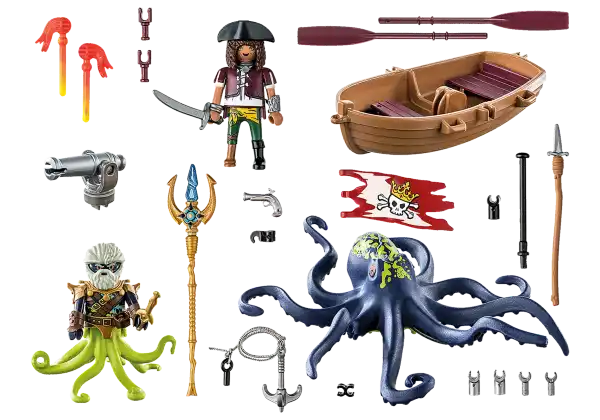 Playmobil Battle Against the Giant Octopus 71419 | Cogs Toys & Games ...