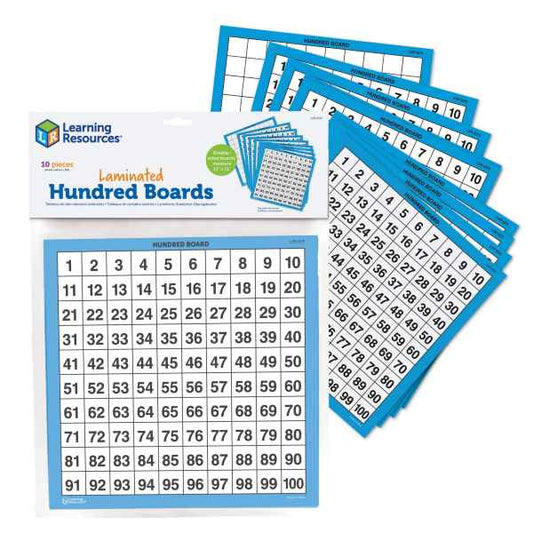 Wipe-Clean Hundreds Boards (Set of 10)