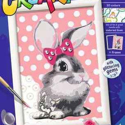 CreArt Cuddly Bunny - Paint by numbers for kids 7 years up