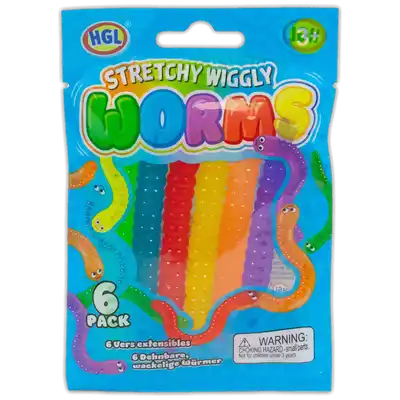 Stretchy Wiggly Worms: Pack of 6