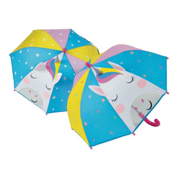 Colour Changing 3D Umbrella Rainbow Unicorn