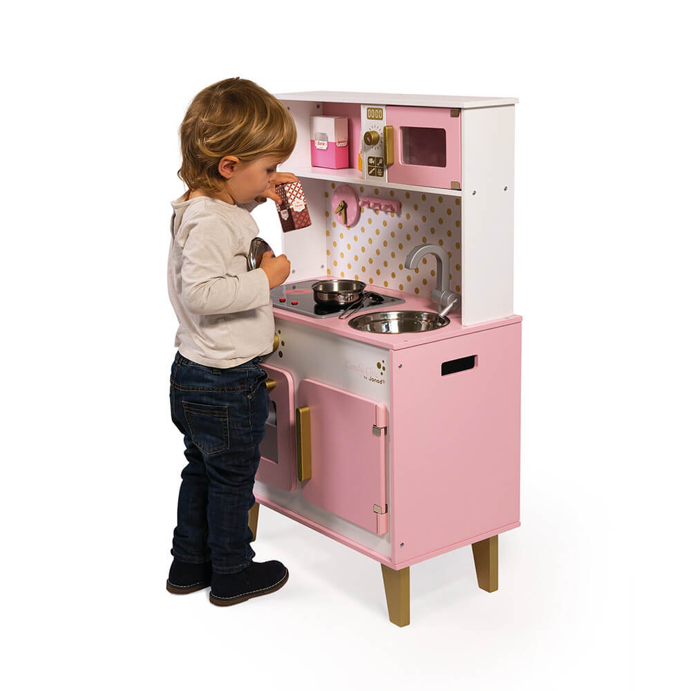 Janod - Candy Chic Big Wooden Kitchen -  For children from the Age of 3