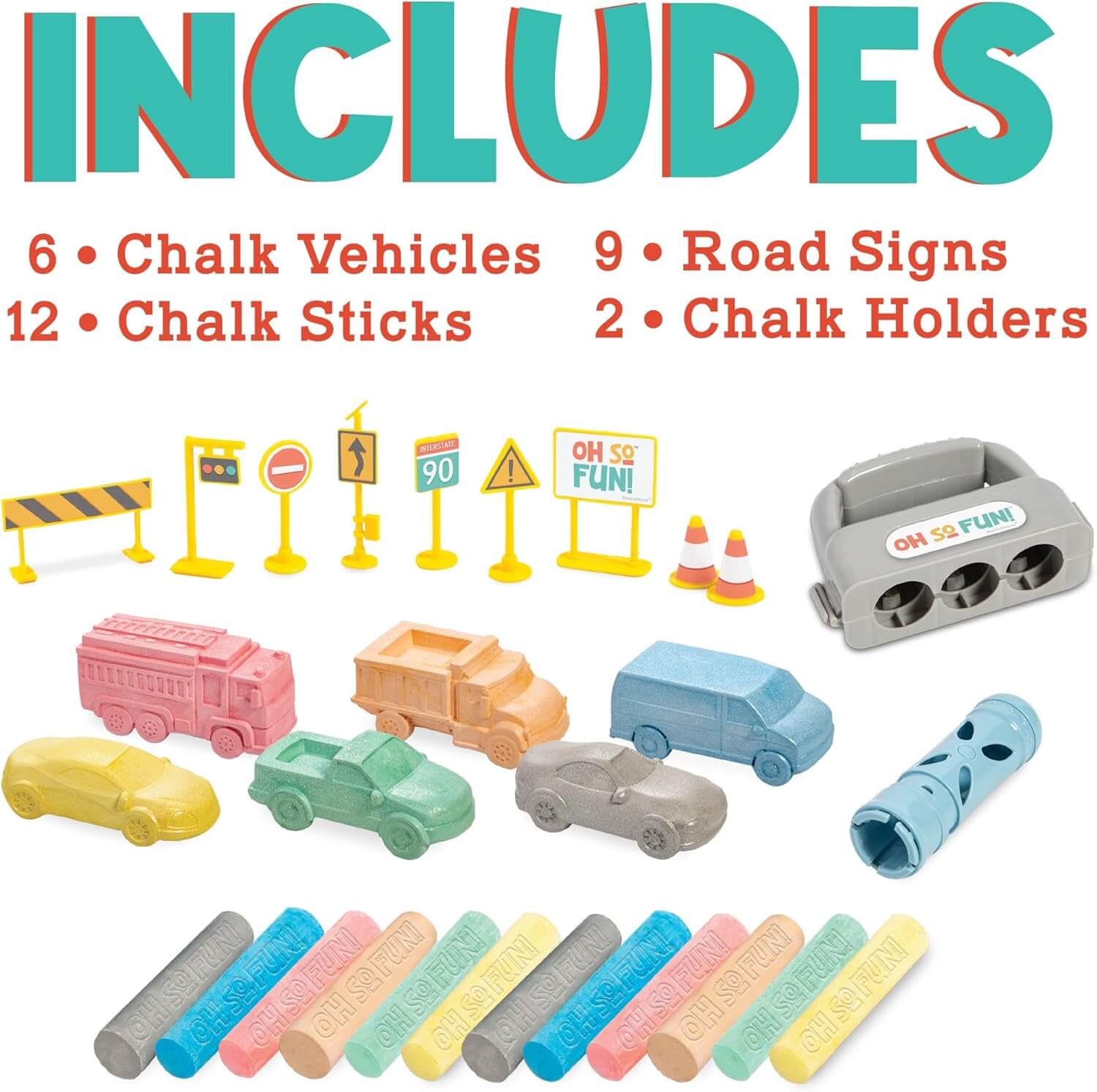 Oh So Fun! Cars and Trucks  Chalk Set
