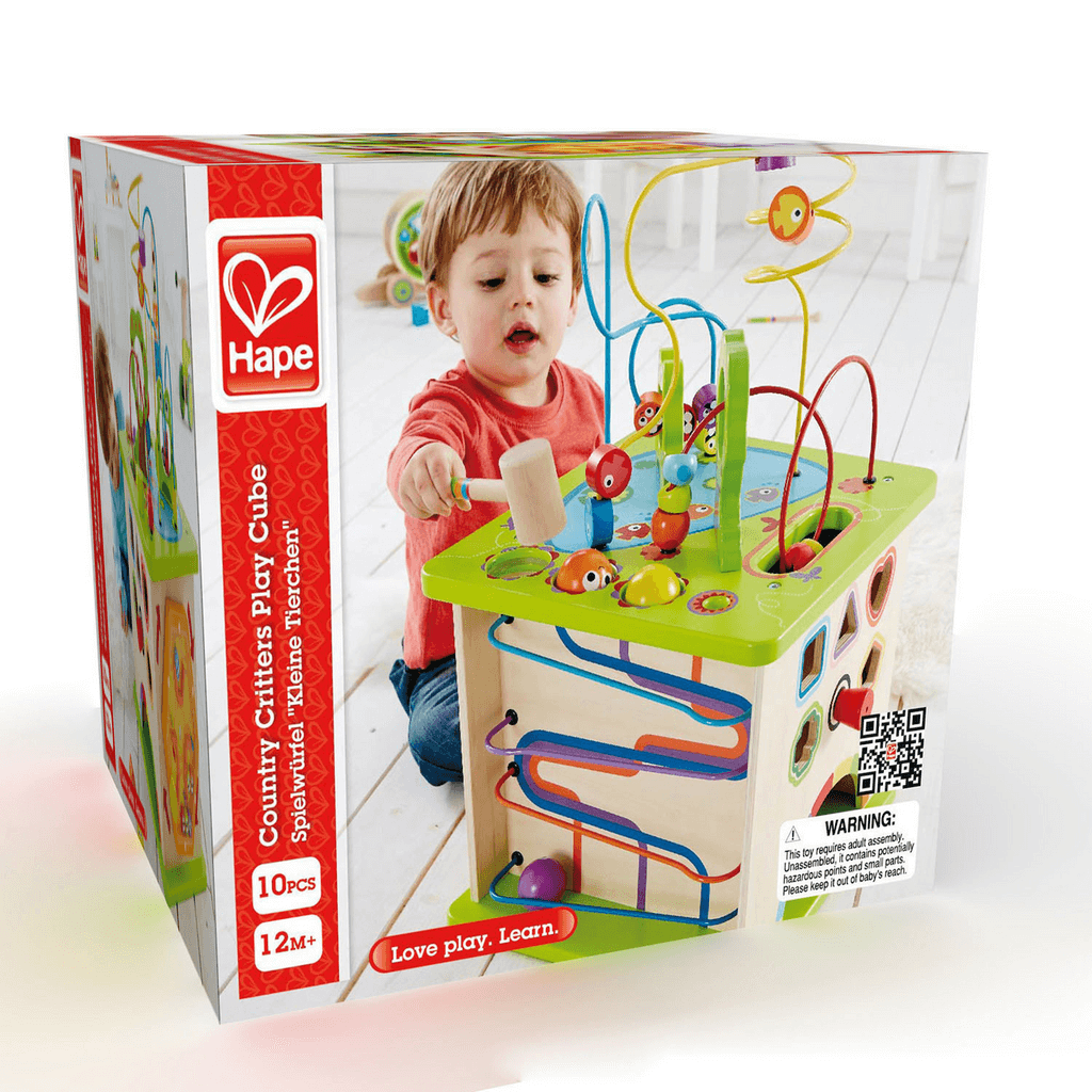 Country Critters Wooden Activity Play Cube by Hape